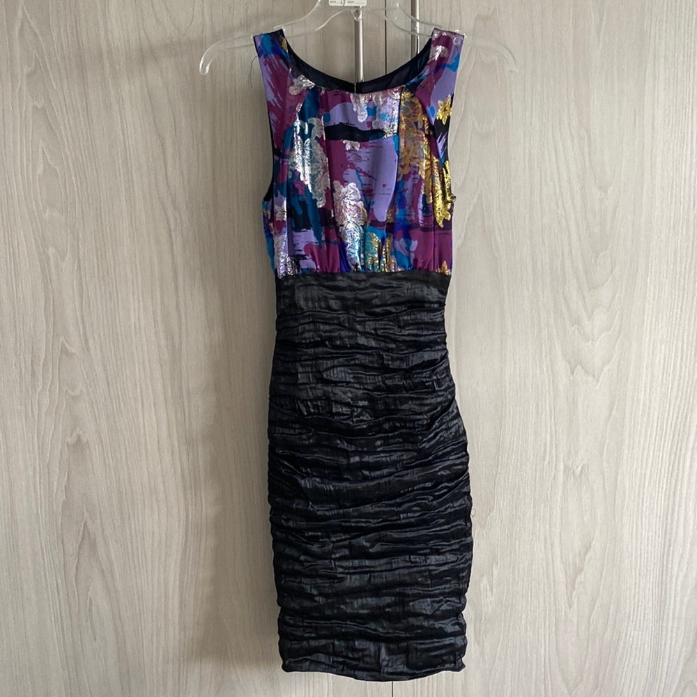 Nicole Miller black silk dress